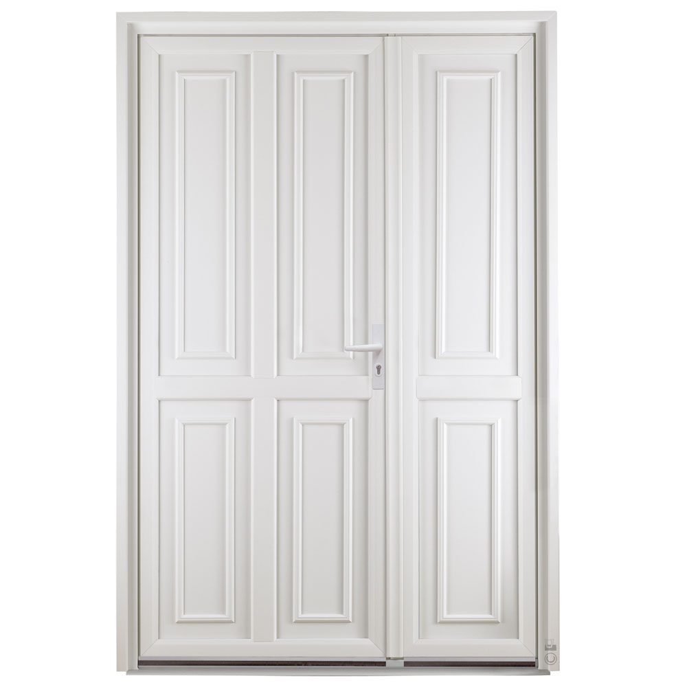 Porte d'entrée PVC Pasquet Anis extérieur semi fixe