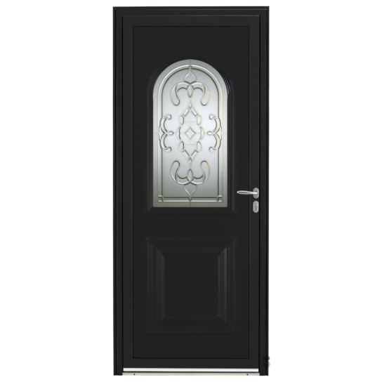 Porte d'entrée Aluminium Pasquet Andelle Noir 9005