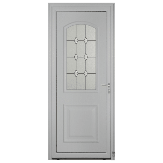 Porte d'entrée Aluminium Pasquet Arly Gris 7035