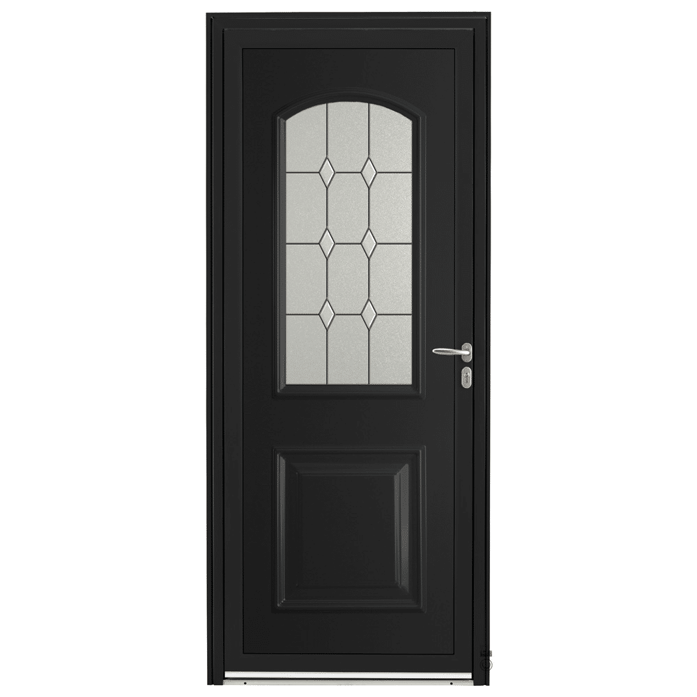 Porte d'entrée Aluminium Pasquet Arly Noir 9005
