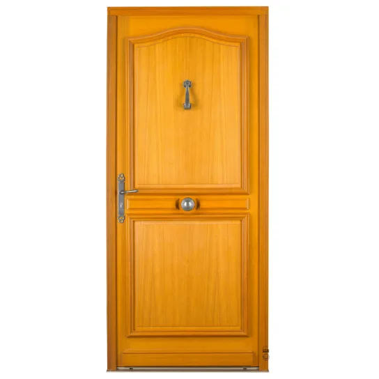 Porte d'entrée Bois Pasquet Balleroy chêne moabi