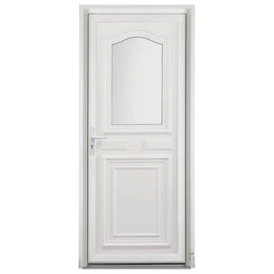 Porte d'entrée PVC Pasquet Biron extérieur vitré