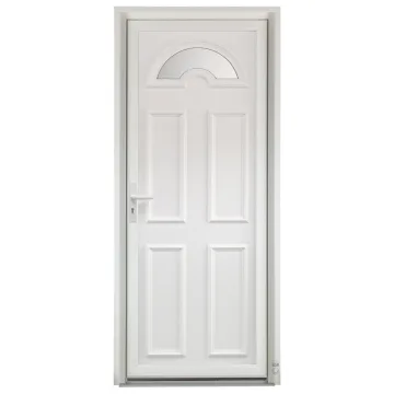 Porte d'entrée PVC Pasquet Brienne vitrée blanche