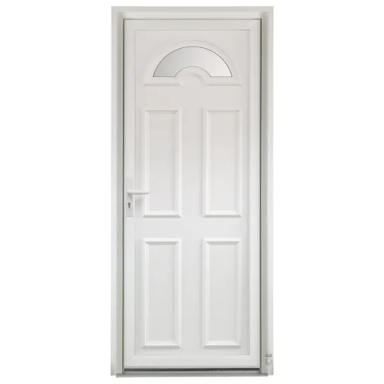 Porte d'entrée PVC Pasquet Brienne vitrée blanche