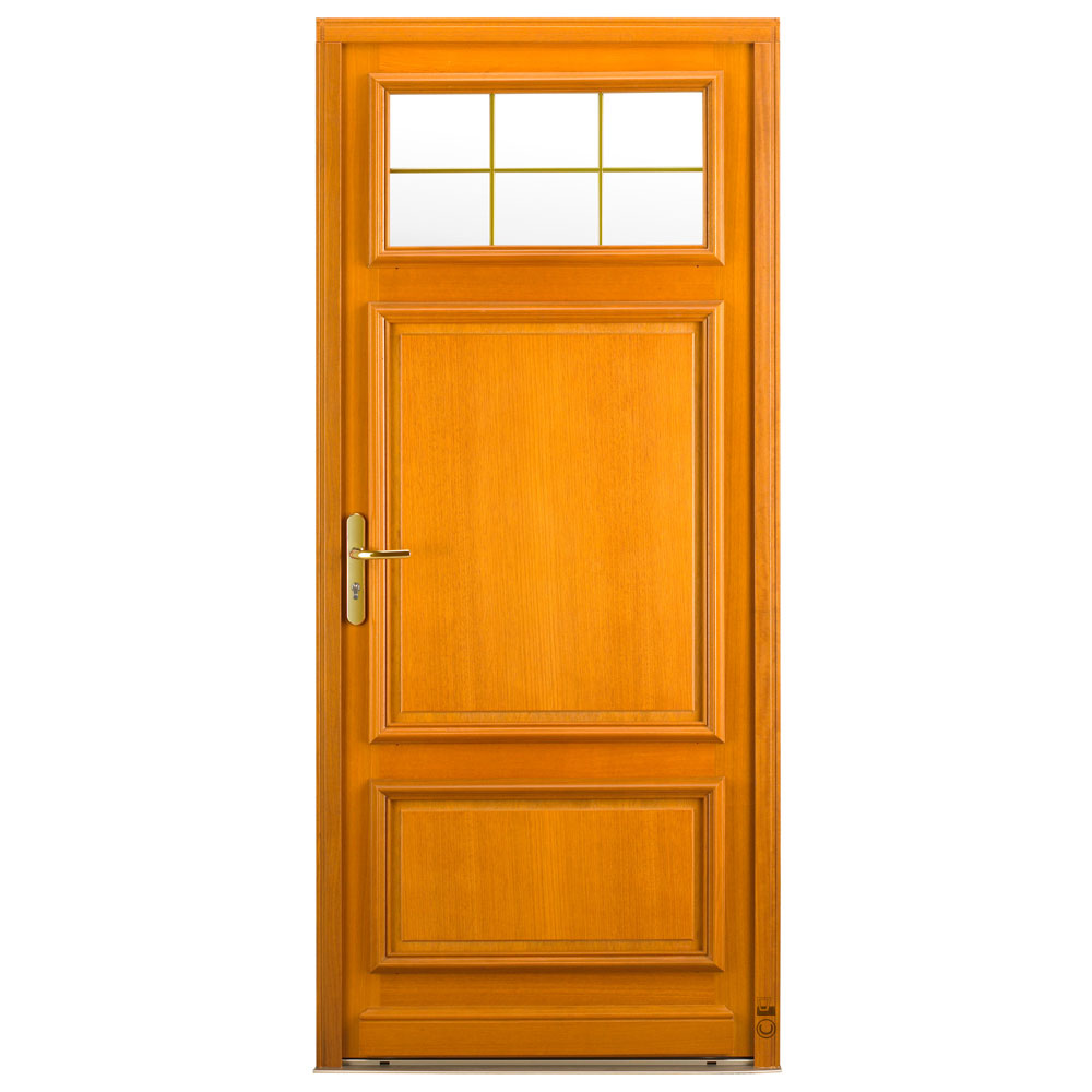 Porte d'entrée Bois Pasquet Buzay Chêne Moabi extérieur