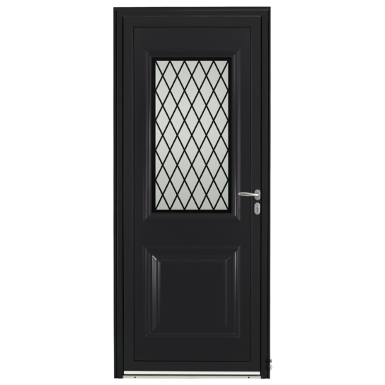 Porte d'entrée Aluminium Pasquet Bayon Noir 9005