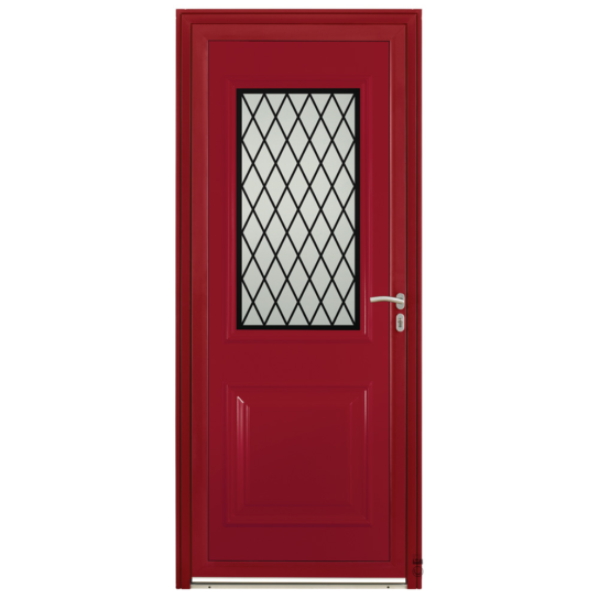 Porte d'entrée Aluminium Pasquet Bayon Rouge 3004