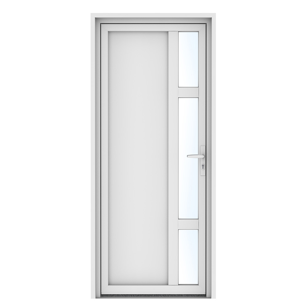 Porte d'entrée PVC Pasquet Bergamote vitrée blanche