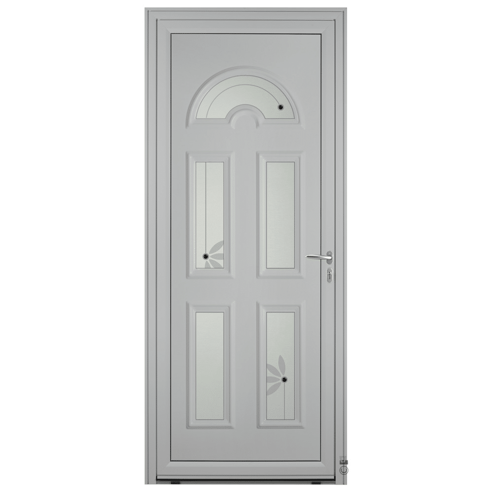 Porte d'entrée Aluminium Pasquet Blavet Gris 7035
