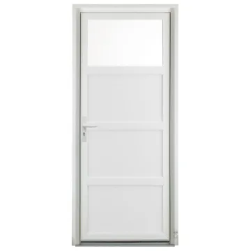 Porte d'entrée PVC Pasquet Carvi blanc