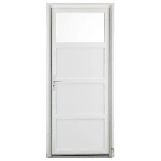 Porte d'entrée PVC Pasquet Carvi blanc