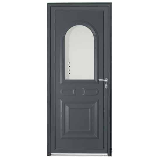 Porte d'entrée Aluminium Pasquet Drac Gris 7016