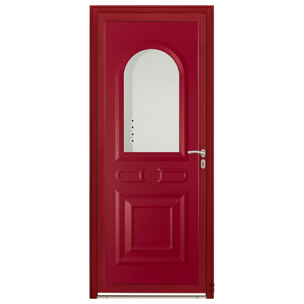 Porte d'entrée Aluminium Pasquet Drac Rouge 3004