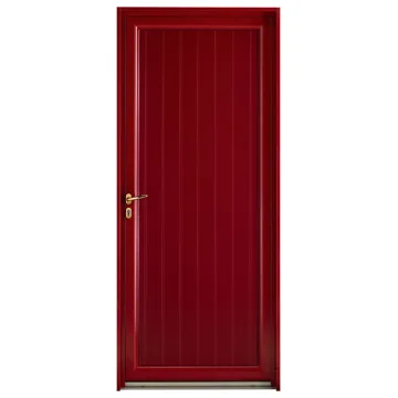 Porte d'entrée Mixte Pasquet Effigie bois aluminium extérieur rouge aluminium