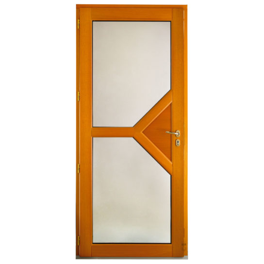 Porte d'entrée Mixte Pasquet Emblème bois alu intérieur moabi