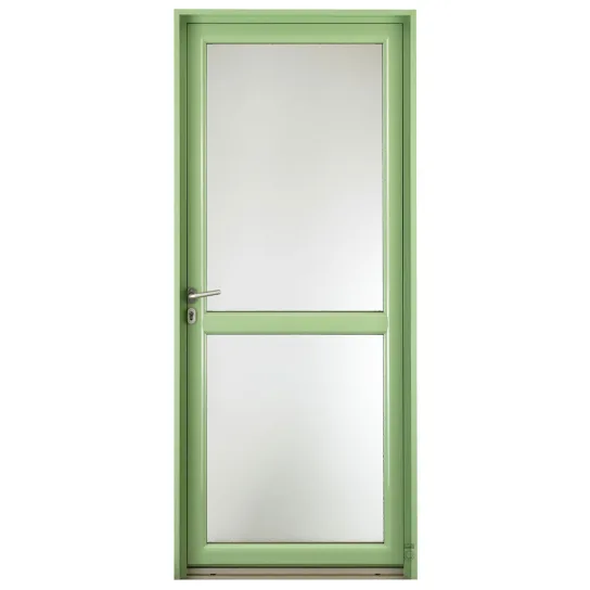 Porte d'entrée Mixte Pasquet Evasion bois alu extérieur vert