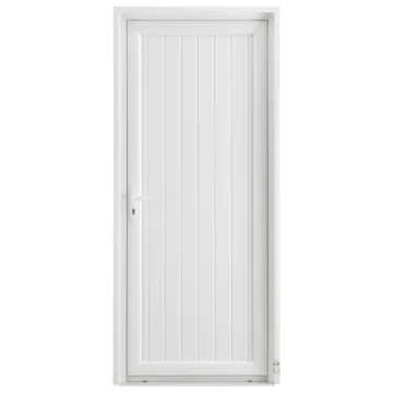 Porte d'entrée PVC Pasquet Falaise blanc