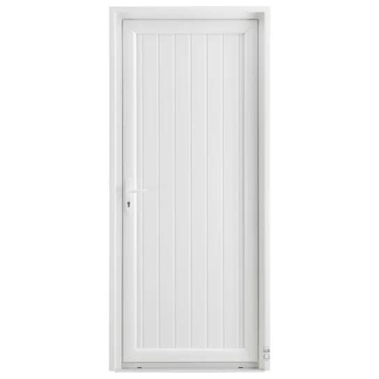 Porte d'entrée PVC Pasquet Falaise blanc