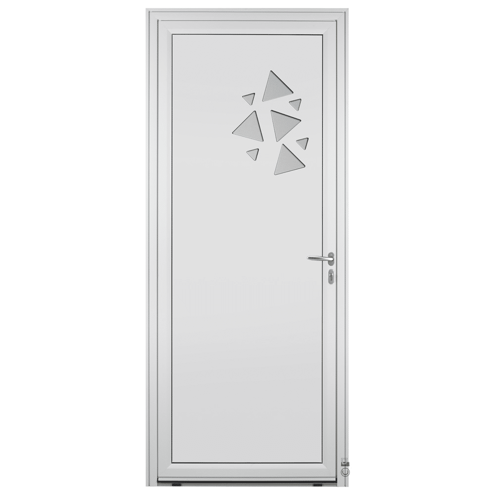 Porte d'entrée Aluminium Pasquet Flocon Blanc 9016