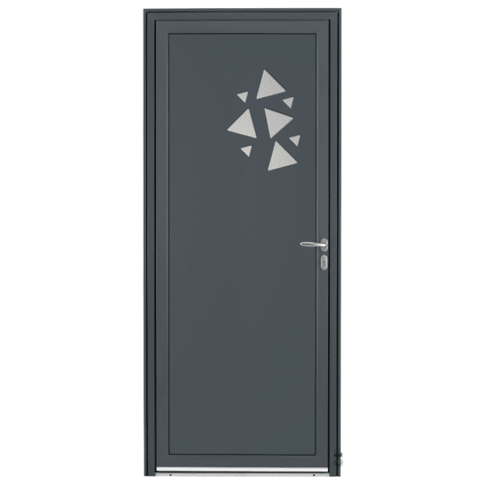 Porte d'entrée Aluminium Pasquet Flocon Gris 7016