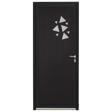 Porte d'entrée Aluminium Pasquet Flocon Noir 9005