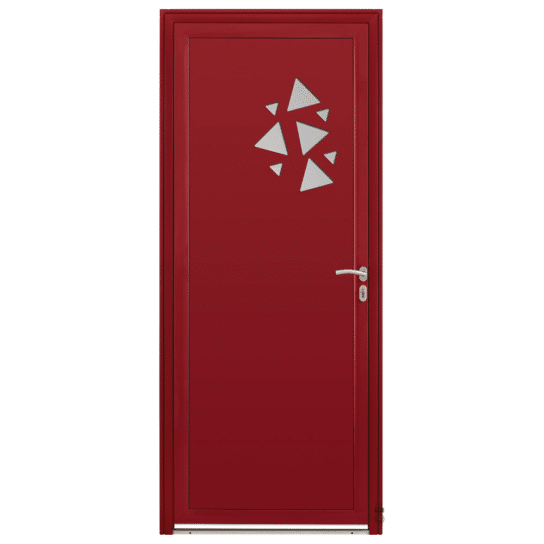 Porte d'entrée Aluminium Pasquet Flocon Rouge 3004