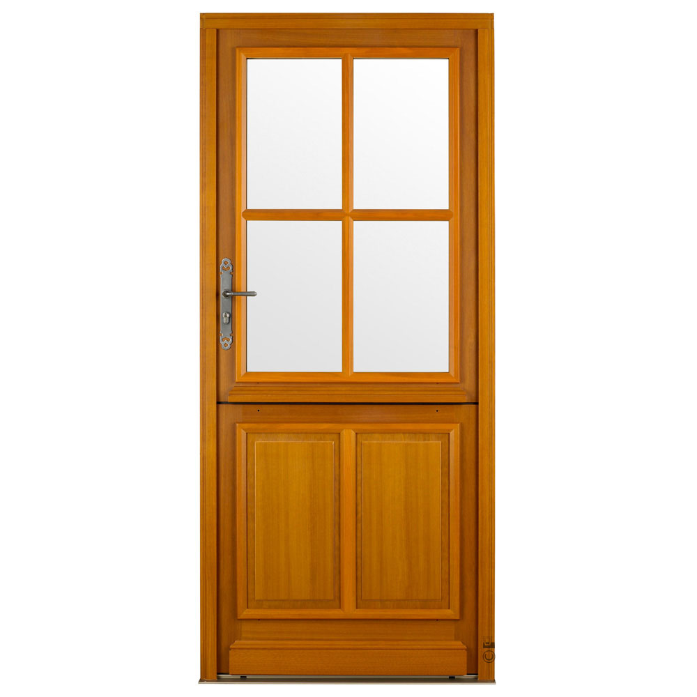 Porte d'entrée Bois Pasquet Gastines moabi petits bois extérieur
