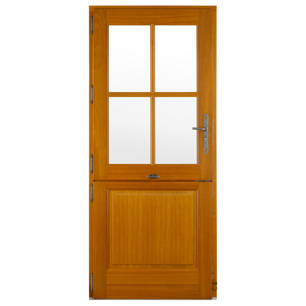 Porte d'entrée Bois Pasquet Gastines moabi petits bois intérieur