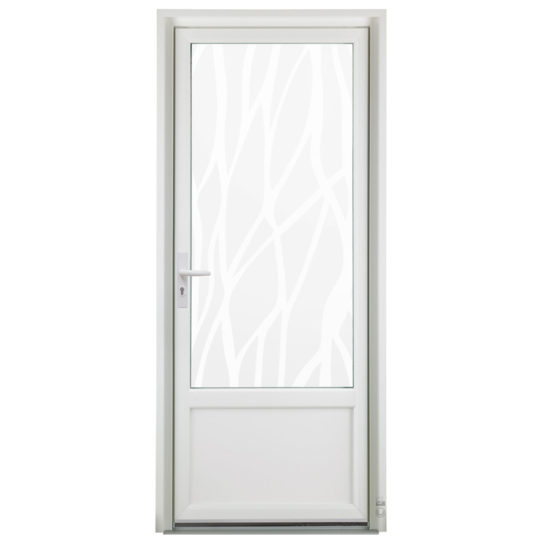 Porte d'entrée PVC Pasquet Girofle vitrée vitrage lianes