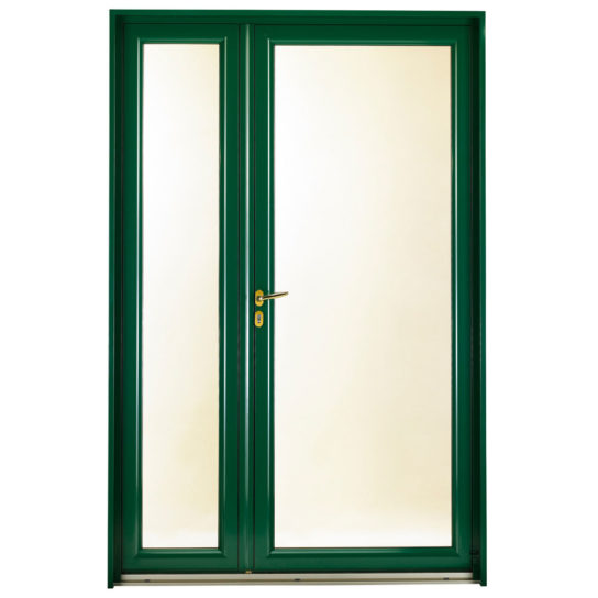 Porte d'entrée Mixte Pasquet Infinitive bois alu semi fixe vert