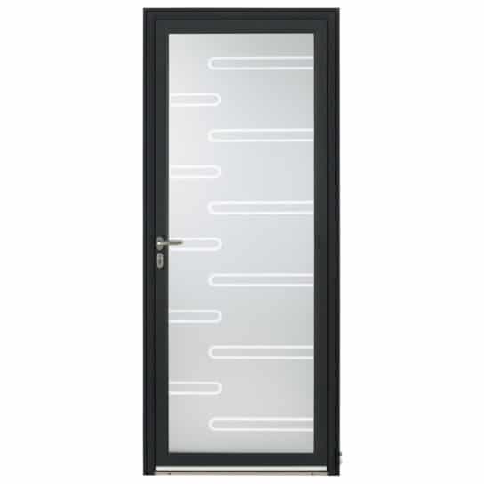 Porte d'entrée Aluminium Pasquet Initiale Vitrage slalom