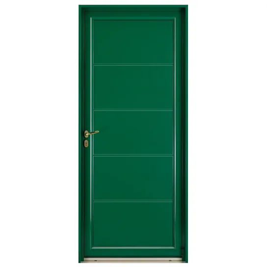 Porte d'entrée Mixte Pasquet Kappa vois alu extérieur aluminium vert