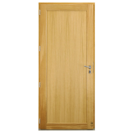 Porte d'entrée Mixte Pasquet Kappa bois alu intérieur chêne