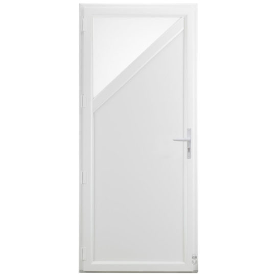 Porte d'entrée PVC Pasquet Kelvin intérieur vitrée blanc