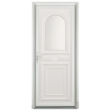 Porte d'entrée PVC Pasquet Lassay extérieur blanc