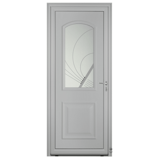 Porte d'entrée Aluminium Pasquet Laita Gris 7035