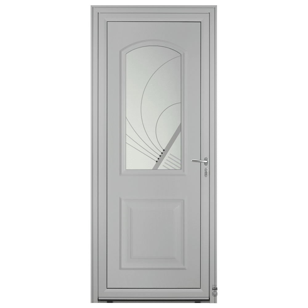 Porte d'entrée Aluminium Pasquet Laita Gris 7035