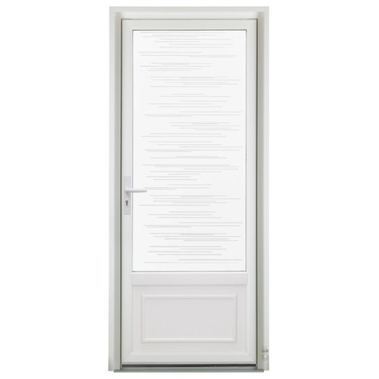 Porte d'entrée PVC Pasquet Paprika vitrage traits