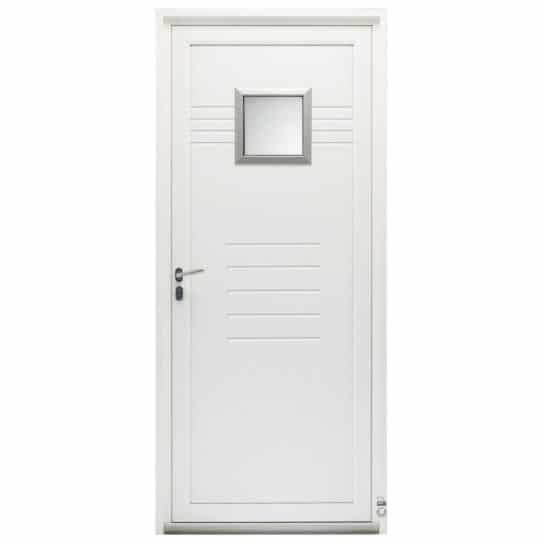 Porte d'entrée Aluminium Pasquet Quasar Extérieur blanc