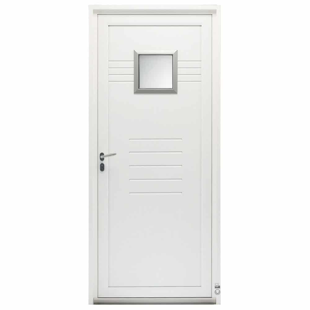 Porte d'entrée Aluminium Pasquet Quasar Extérieur blanc