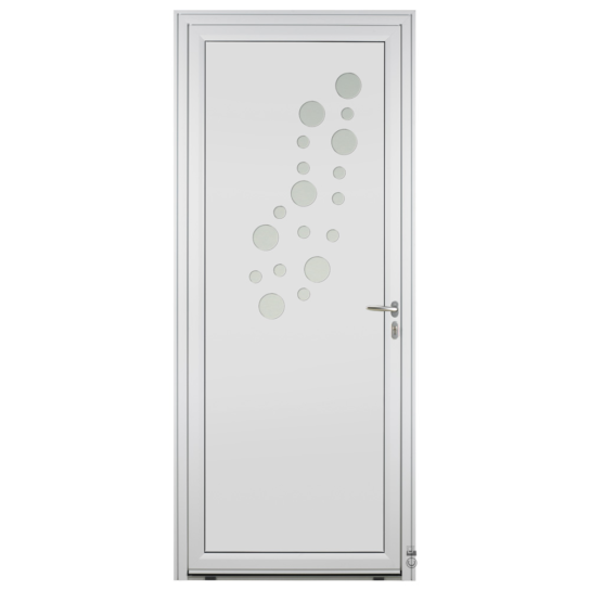 Porte d'entrée Aluminium Pasquet Rosée Blanc 9016