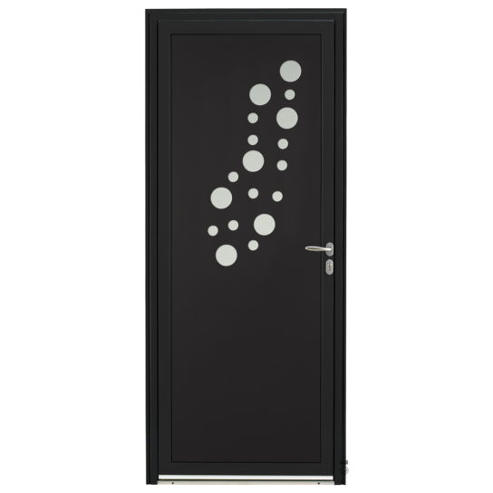 Porte d'entrée Aluminium Pasquet Rosée Noir 9005