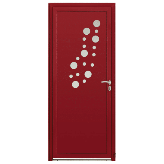 Porte d'entrée Aluminium Pasquet Rosée Rouge 3004