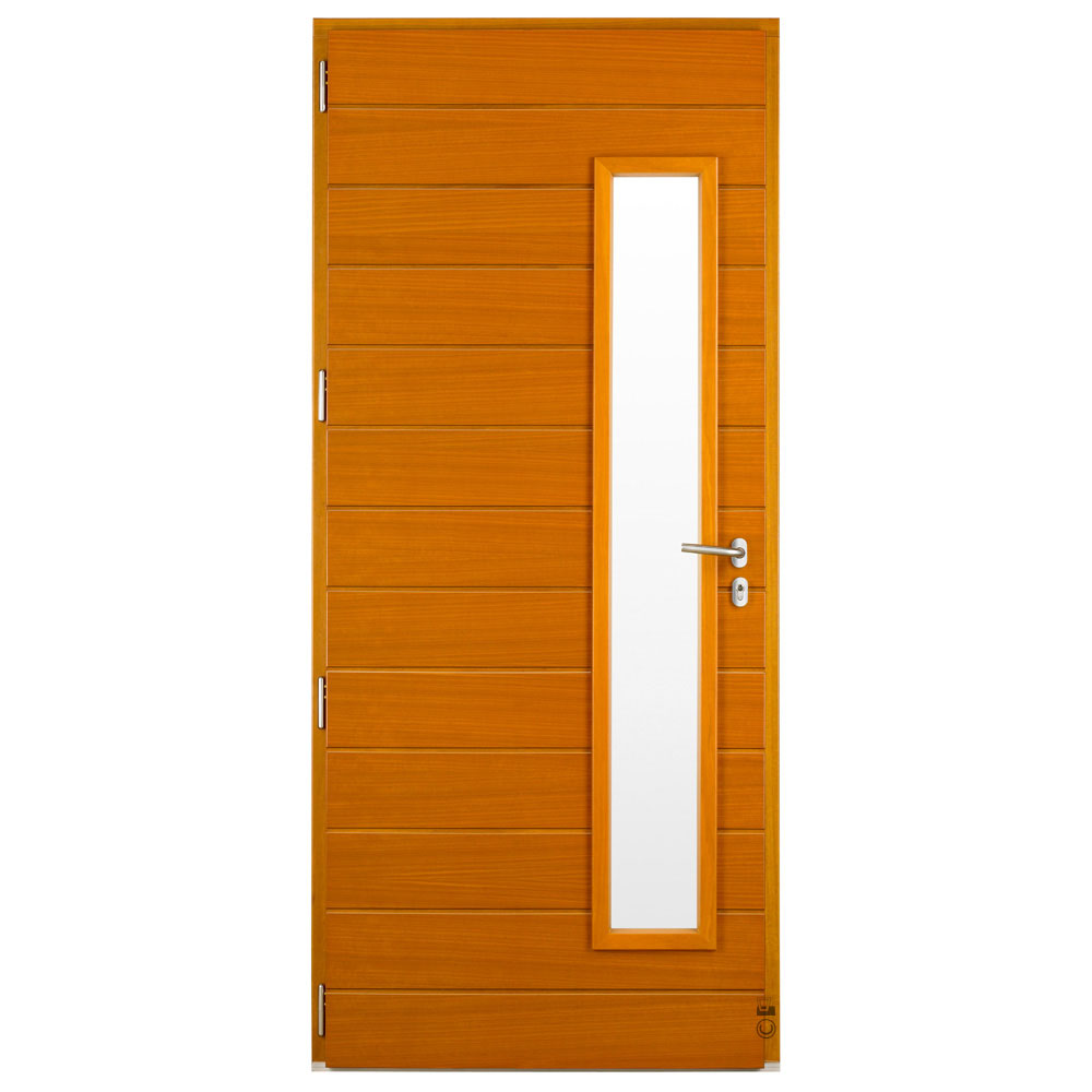 Porte d'entrée Bois Pasquet Sécante moabi chêne intérieur