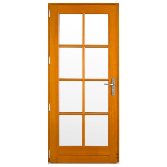 Porte d'entrée Bois Pasquet Serrant moabi intérieur