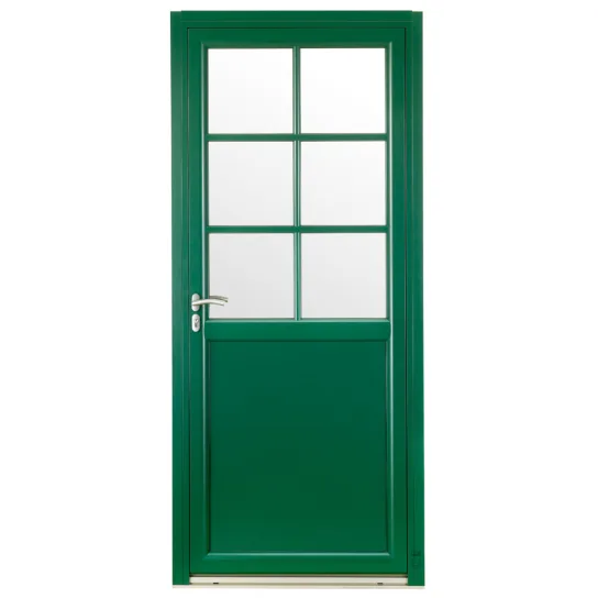 Porte d'entrée Mixte Pasquet Signature bois alu extérieur vert