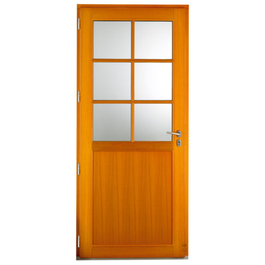 Porte d'entrée Mixte Pasquet Signature bois alu intérieur moabi