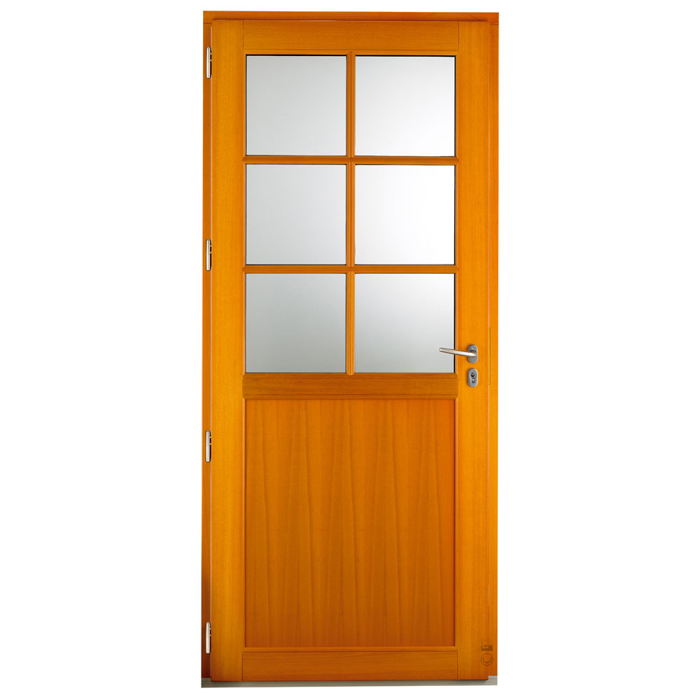 Porte d'entrée Mixte Pasquet Signature bois alu intérieur moabi