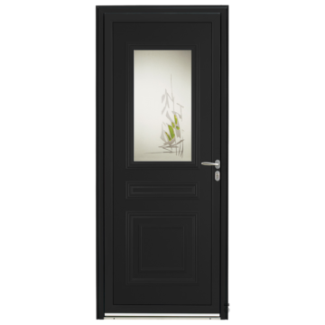 Porte d'entrée Aluminium Pasquet Sèvre Noir 9005