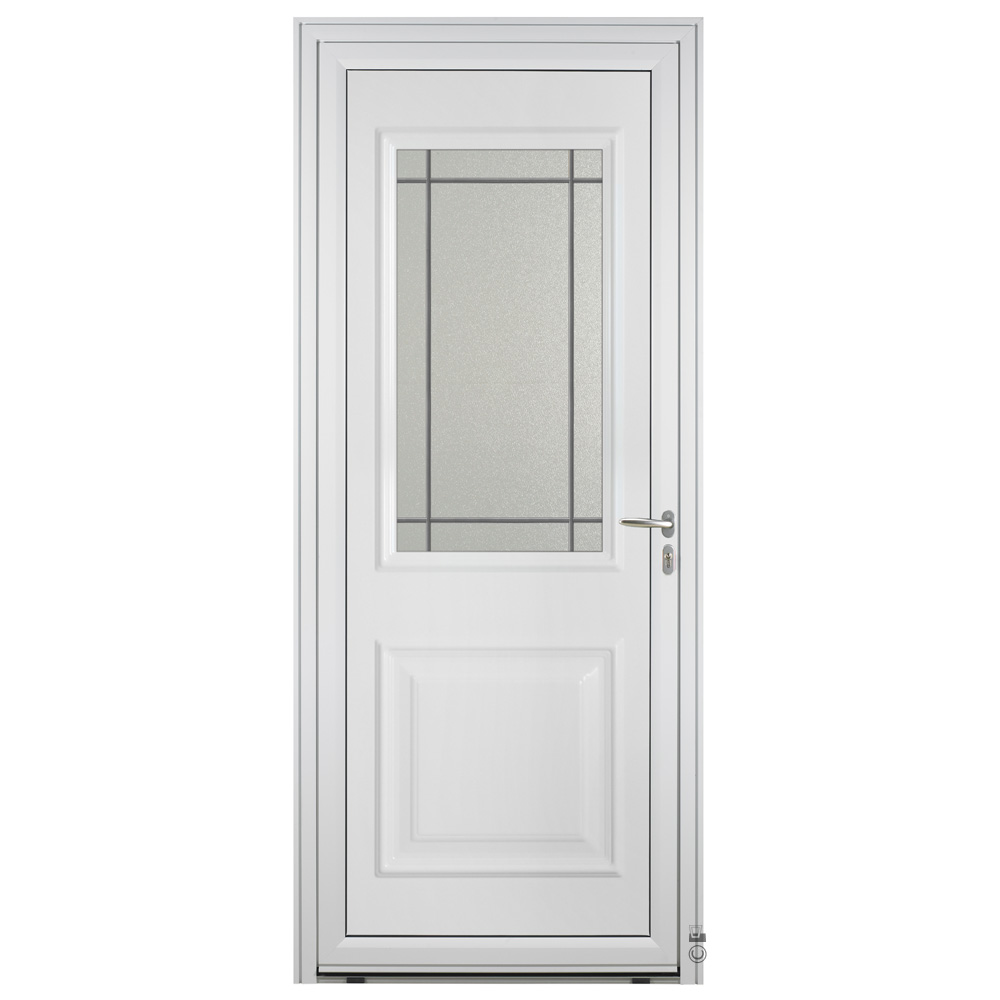 Porte d'entrée Aluminium Pasquet Tille Blanc 9016